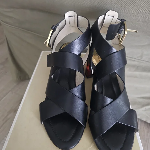 Michael Kors Black Strappy Heels - Picture 4 of 4